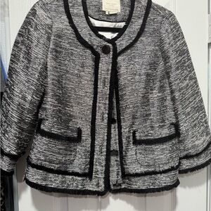 kate spade Black and White Tweed Suit Jacket